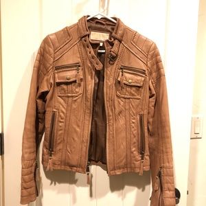 Michael Kors Brown Leather Jacket